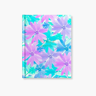 Cuaderno Bullet Journal Spring A5 con diseño floral colorido y tapa dura.