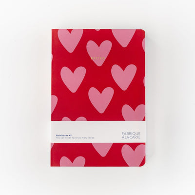 set de 2 cuadernos ajournal daisy hearts