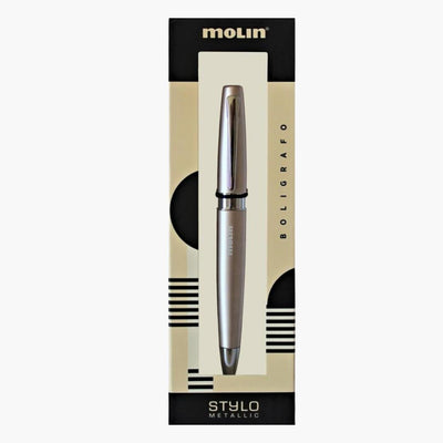 Bolígrafo Stylo Metallic Oro en caja de presentación.