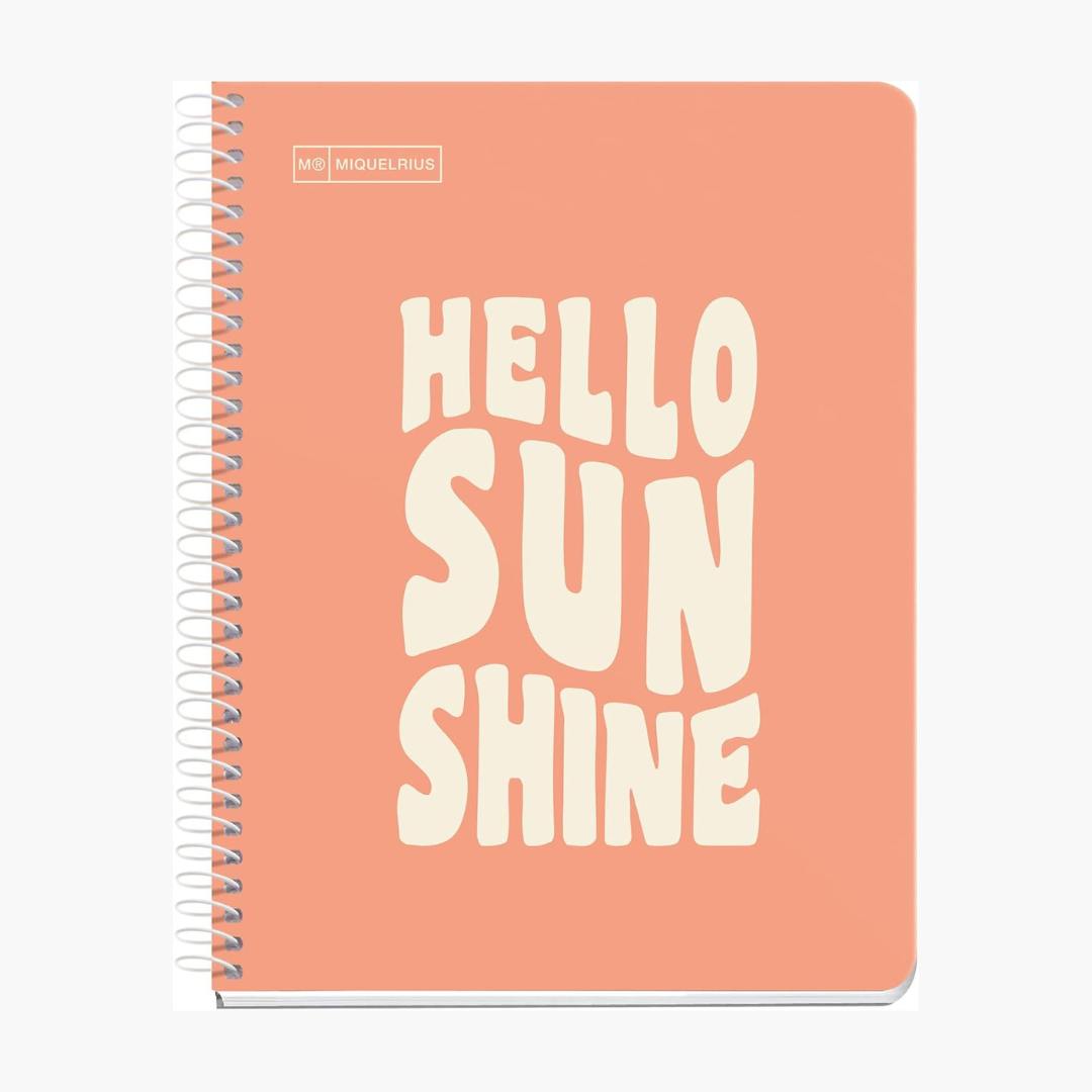 Cuaderno A5 con frases motivadoras, tapa dura, espiral premium y papel 90 g/m².