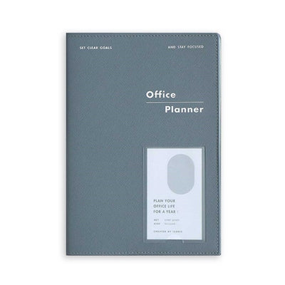 Office Planner ICONIC Indi Blue with PVC cover, designed for task organization.