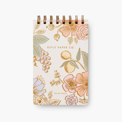 Cuaderno de espiral superior Rifle Paper Co. Colette con diseño floral elegante y 150 hojas rayadas.