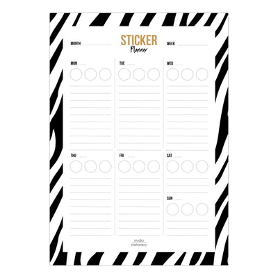 bloc de notas a5 planner zebra