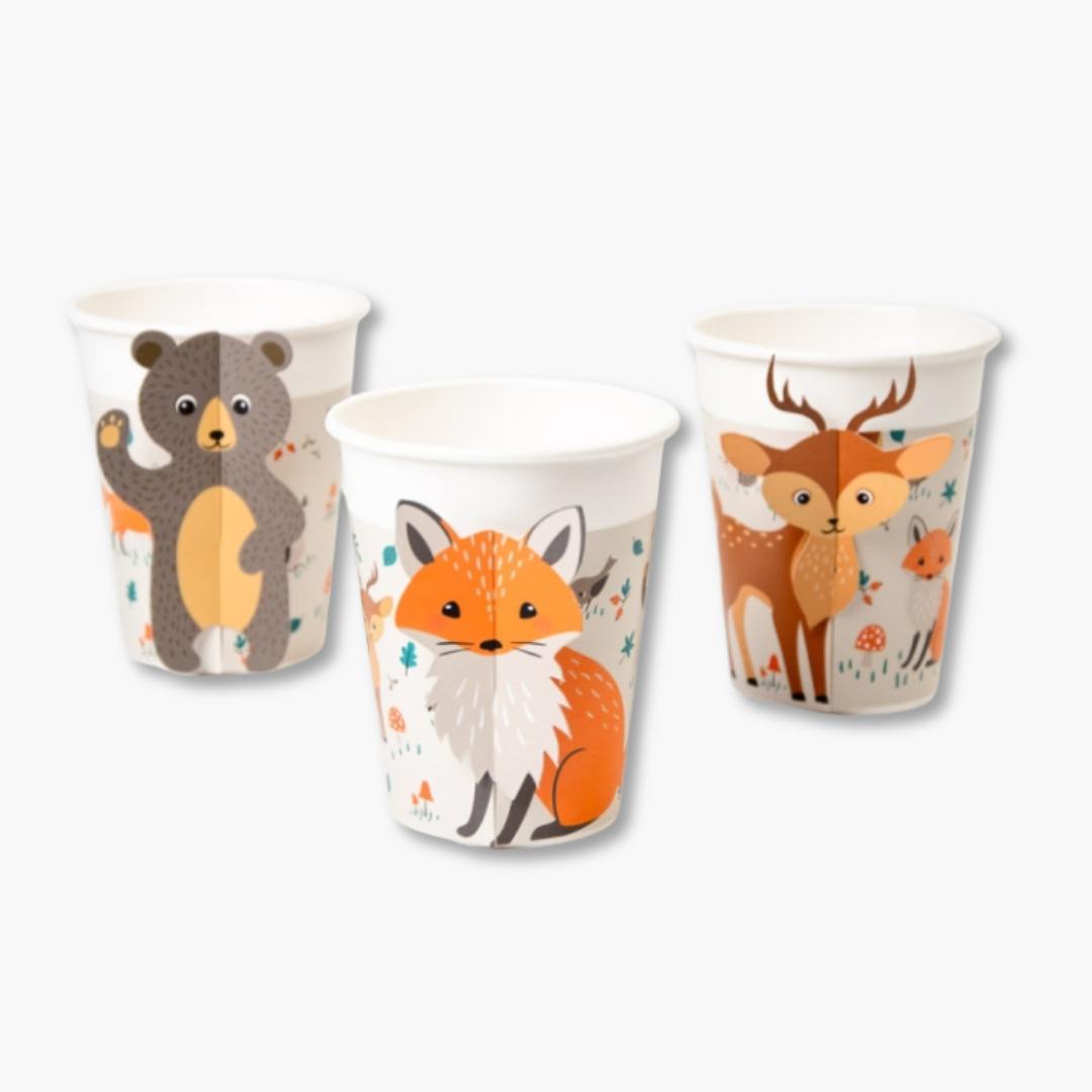 Vasos Reciclables Animales del Bosque