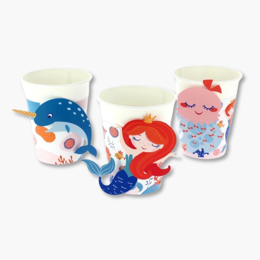 Vasos Reciclables Sirena Coral