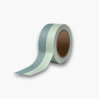 Cinta decorativa washi tape verde petro menta, ideal para proyectos creativos.